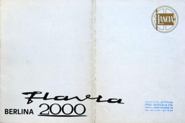 Lancia Flavia 2000 Modelprogram 1969 Carbrochure (0918)